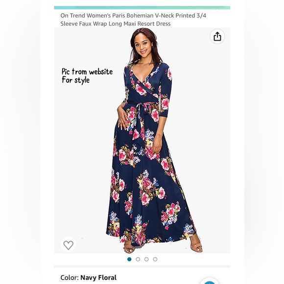 🌸HP🌸Faux wrap floral dress. 🌸 - Picture 9 of 9